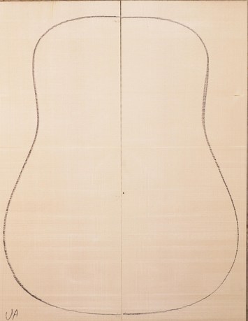 Spruce (European) GuitarSoundboardATC EUTOPS1.G.254