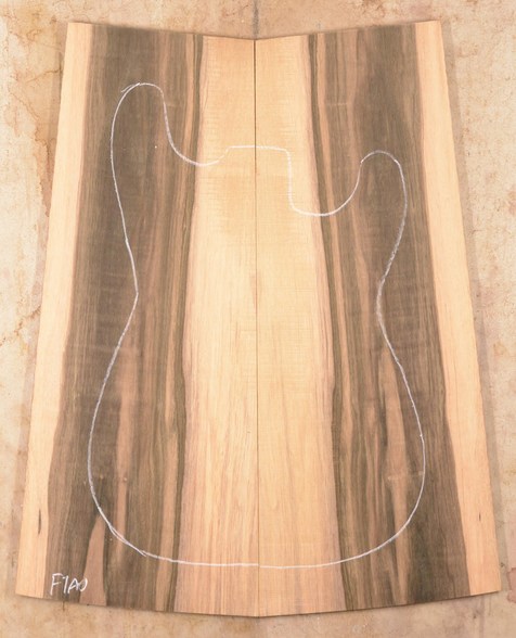 Ebony (Macassar) GuitarSolidBodyTopATC L15511.G.070