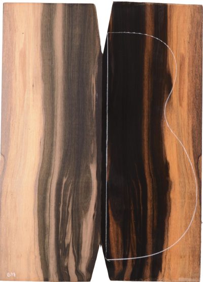 Ebony (Macassar) GuitarBack2pcATC L022977.G.021