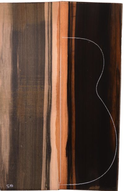 Ebony (Macassar) GuitarBack2pcATC L022977.G.023