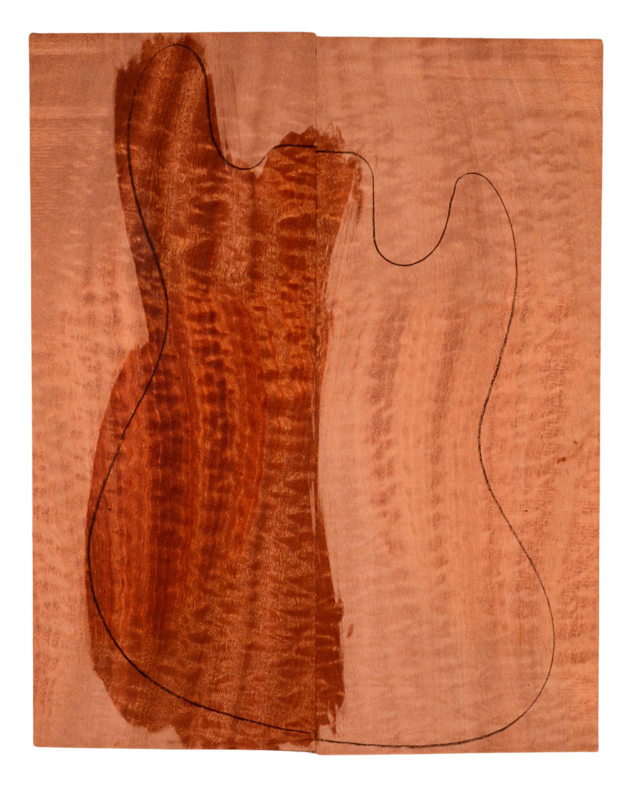 Sapele GuitarSolidBodyTopATC 15493.G.018