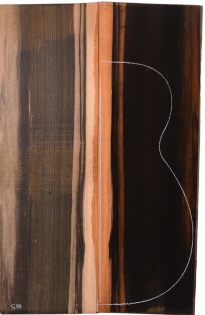 Ebony (Macassar) GuitarBack2pcATC L022977.G.023