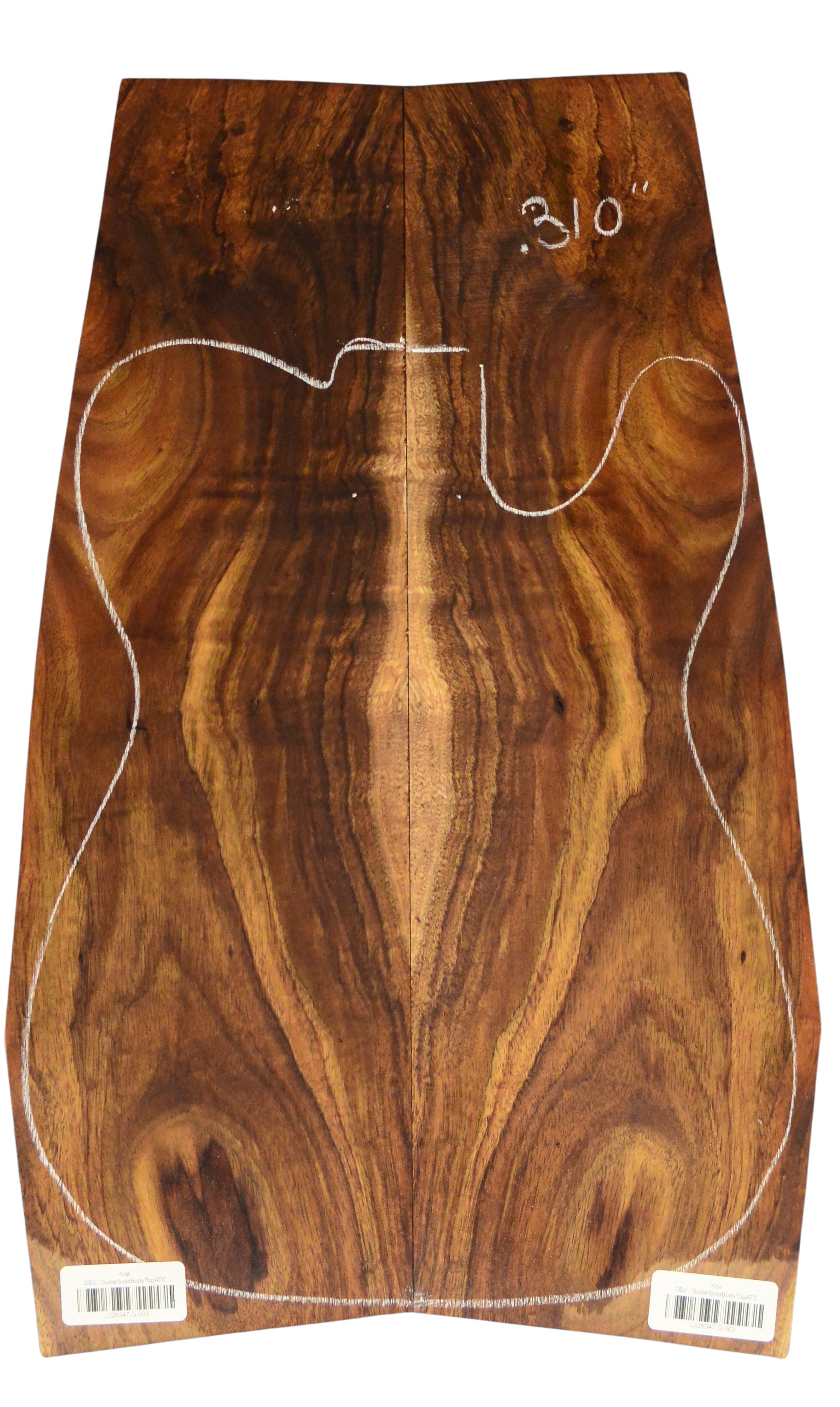 Koa GuitarSolidBodyTopATC L026347.G.003