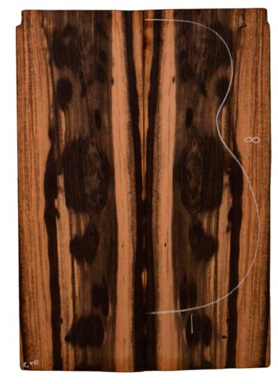 Ebony (Gabon) GuitarBack2pcATC L15489.G.050