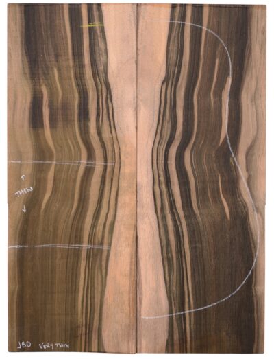 Ebony (Macassar) GuitarBack2pcATC L15511.G.020