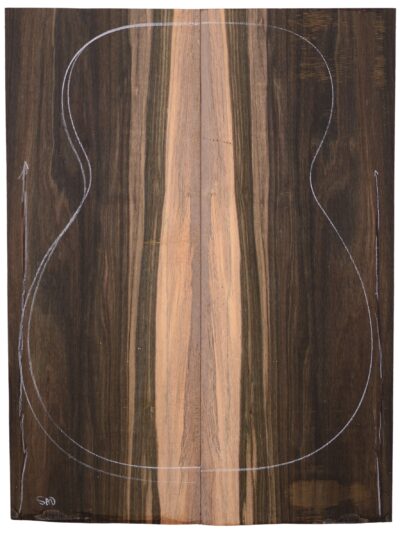 Ebony (Macassar) GuitarBack2pcATC L15511.G.022