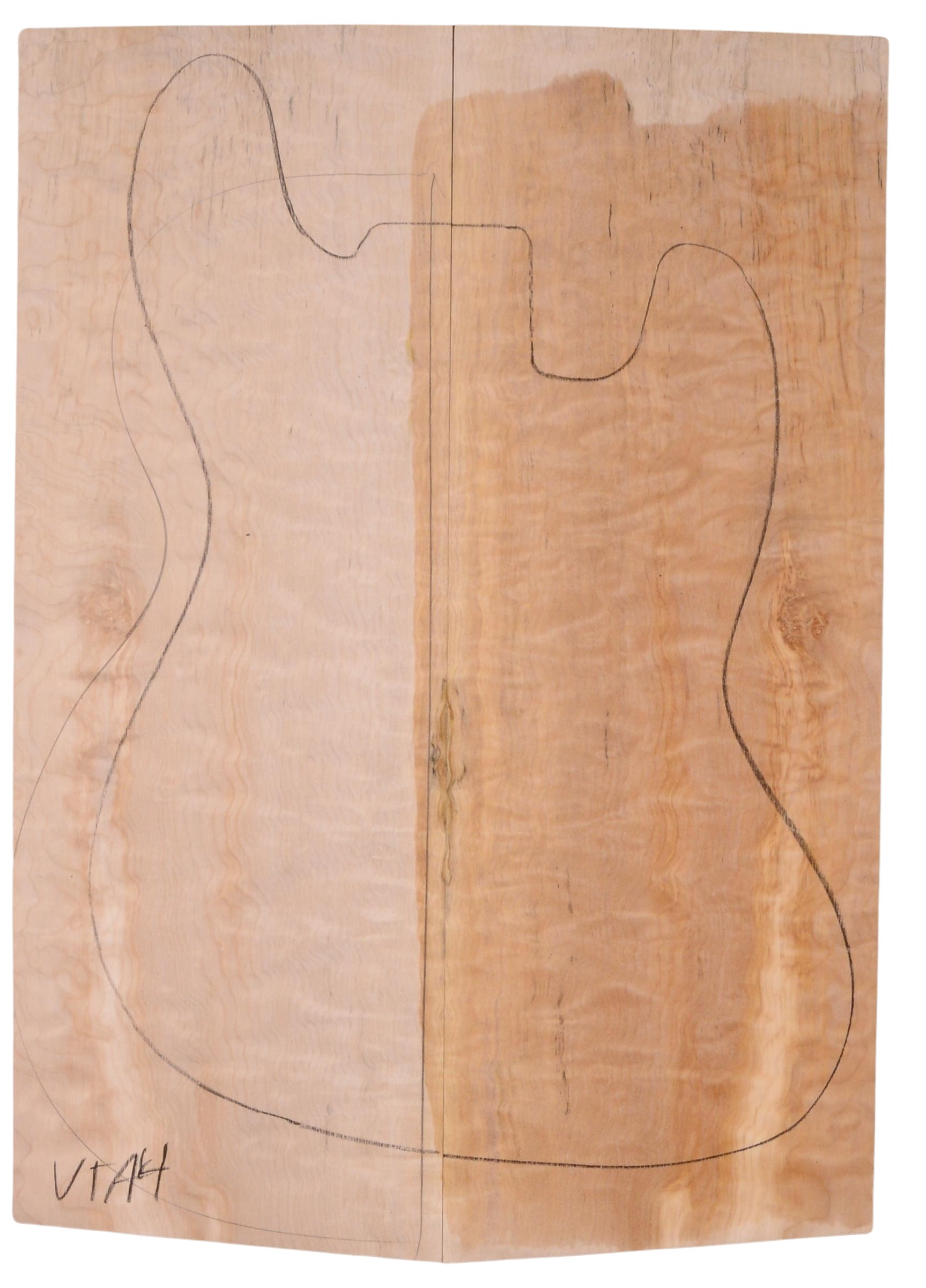 Maple (Big Leaf) GuitarSolidBodyTopATC L15866.G.043