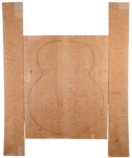 Maple (Big Leaf) GuitarSet4pcATC L20082.G.019