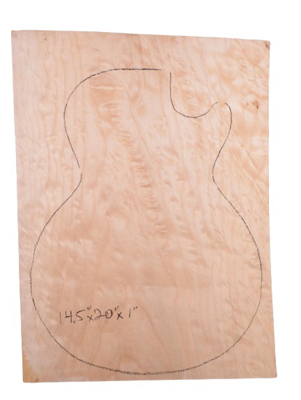 Maple (Big Leaf) GuitarSolidBodyTopATC L20082.G.050