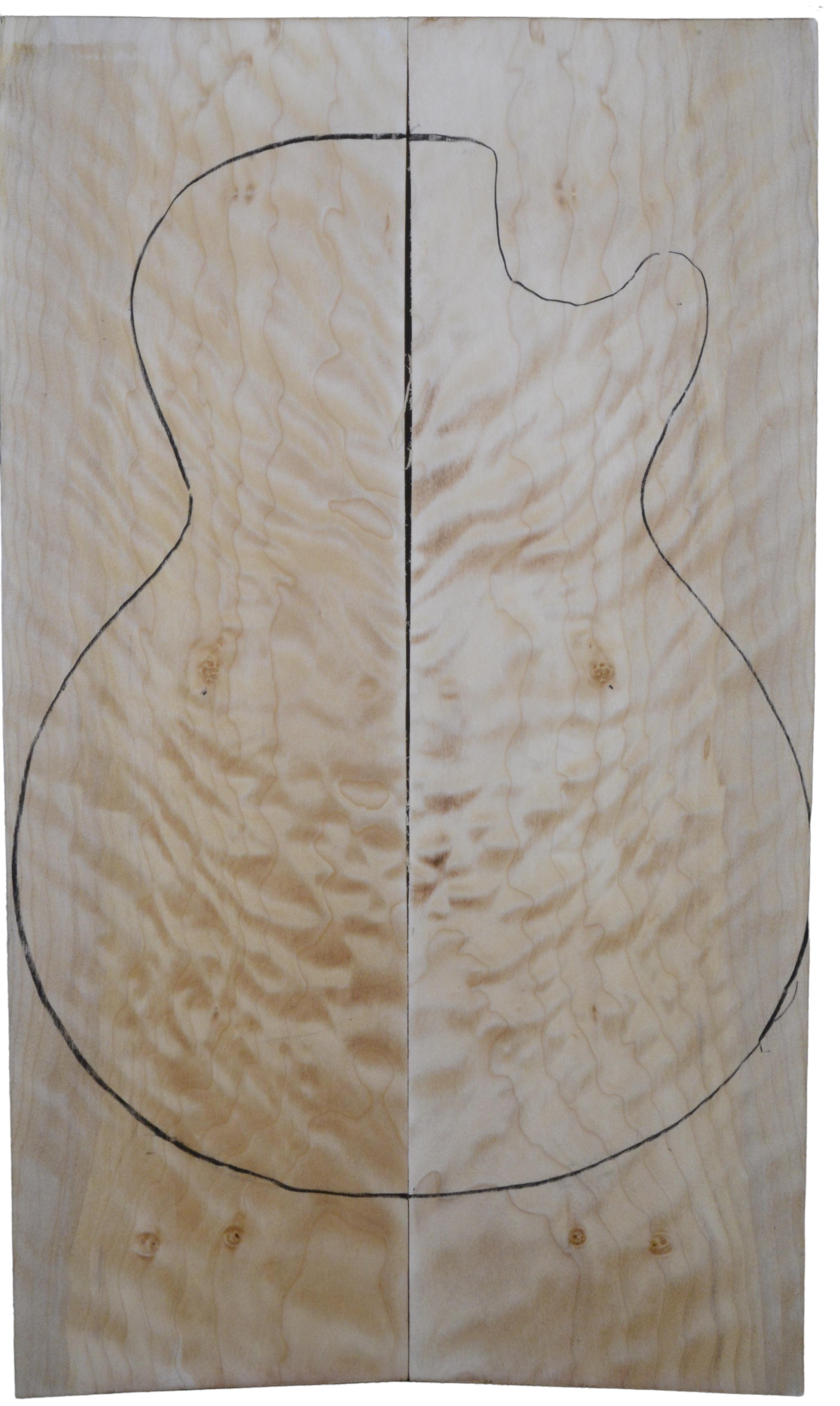 Maple (Big Leaf) GuitarSolidBodyTopATC L20174.G.020