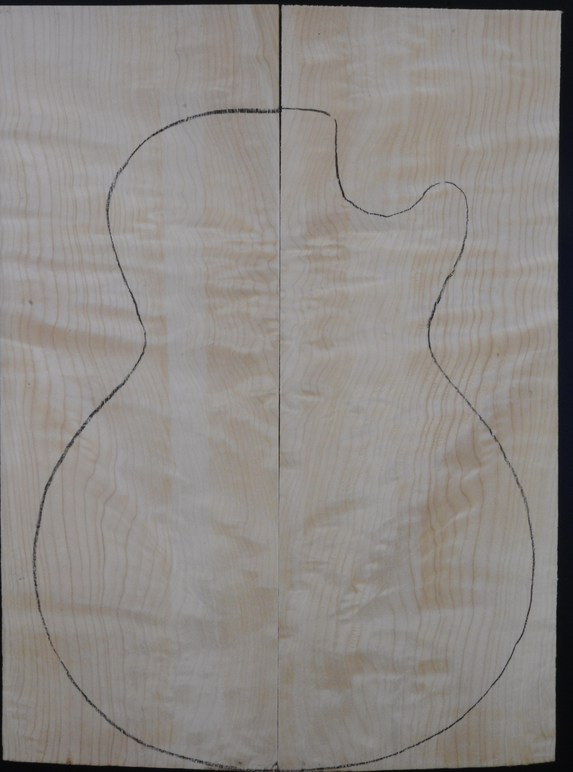 Maple (Big Leaf) GuitarSolidBodyTopATC L20174.G.039