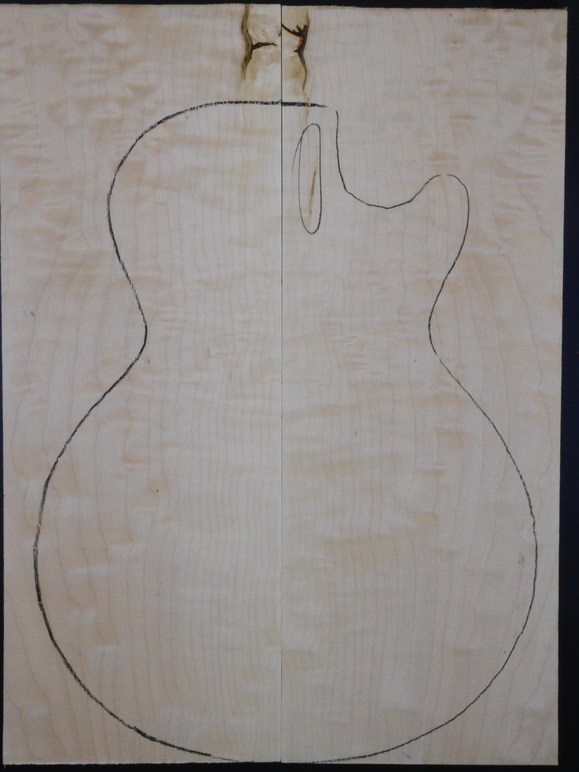 Maple (Big Leaf) GuitarSolidBodyTopATC L20174.G.041