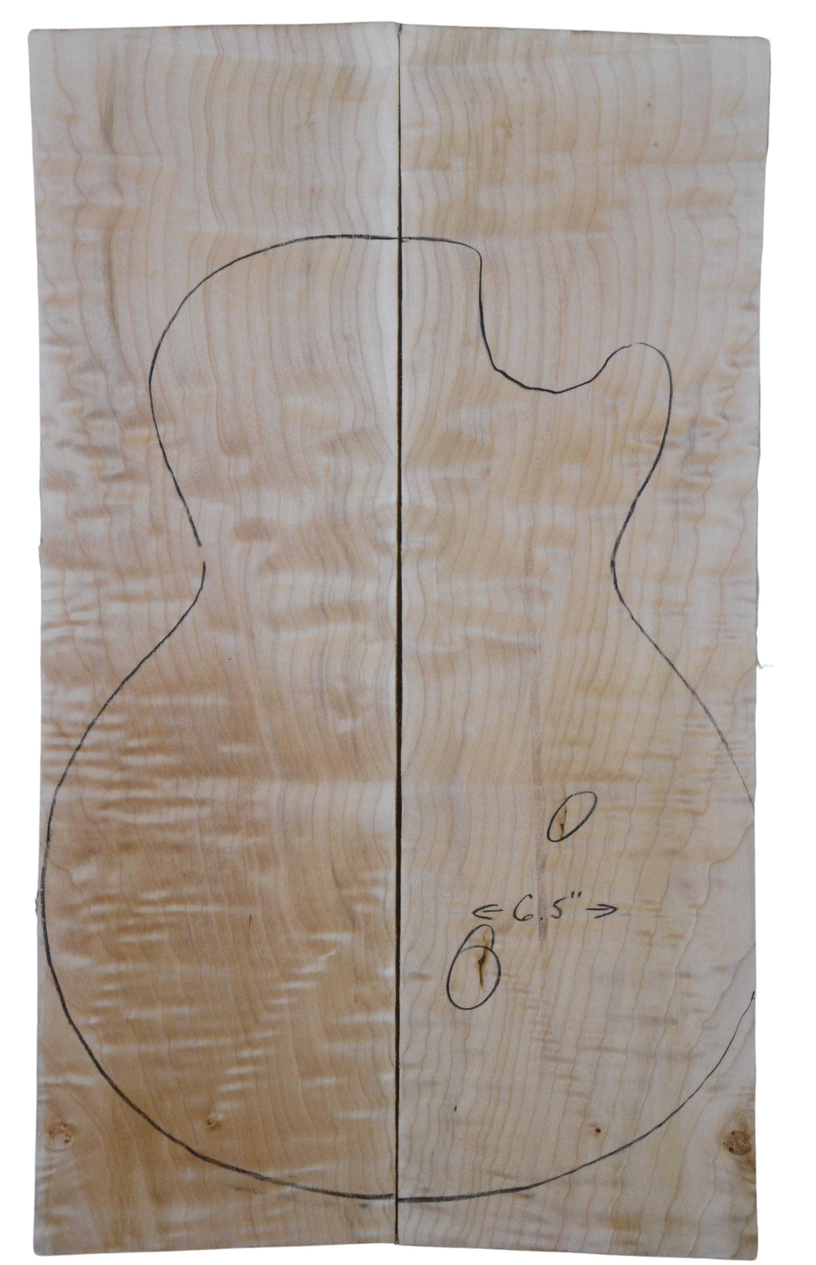 Maple (Big Leaf) GuitarSolidBodyTopATC L20174.G.047