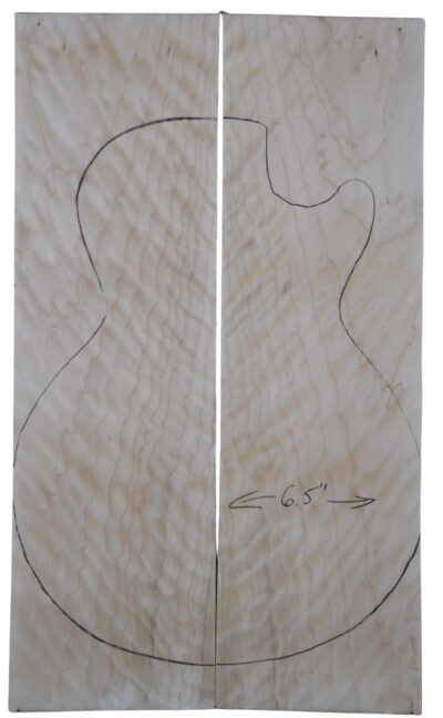 Maple (Big Leaf) GuitarSolidBodyTopATC L20174.G.052