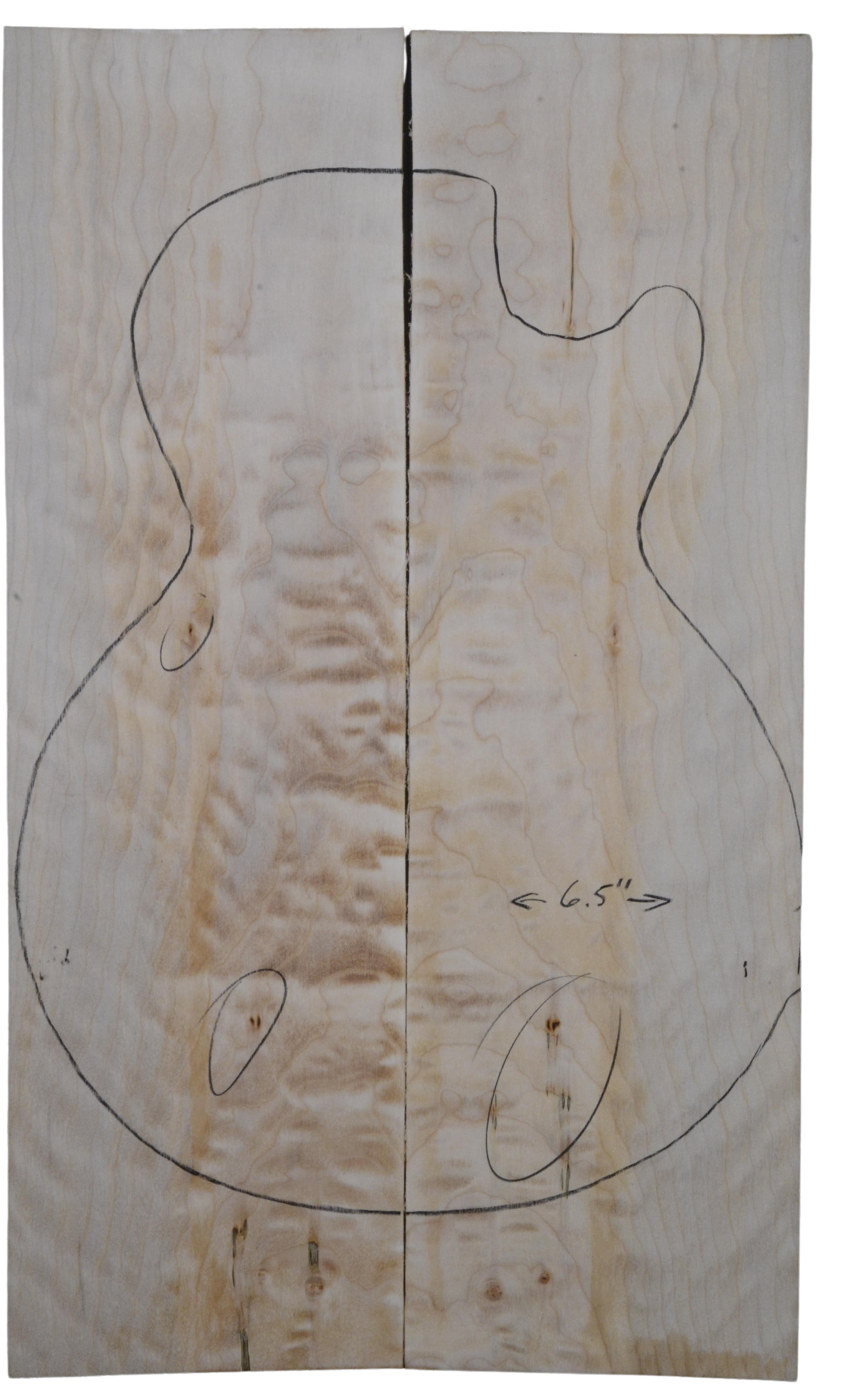 Maple (Big Leaf) GuitarSolidBodyTopATC L20174.G.062