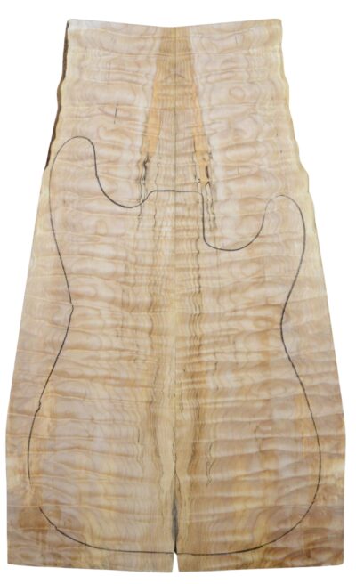 Maple (Big Leaf) GuitarSolidBodyTopATC L20176.G.001