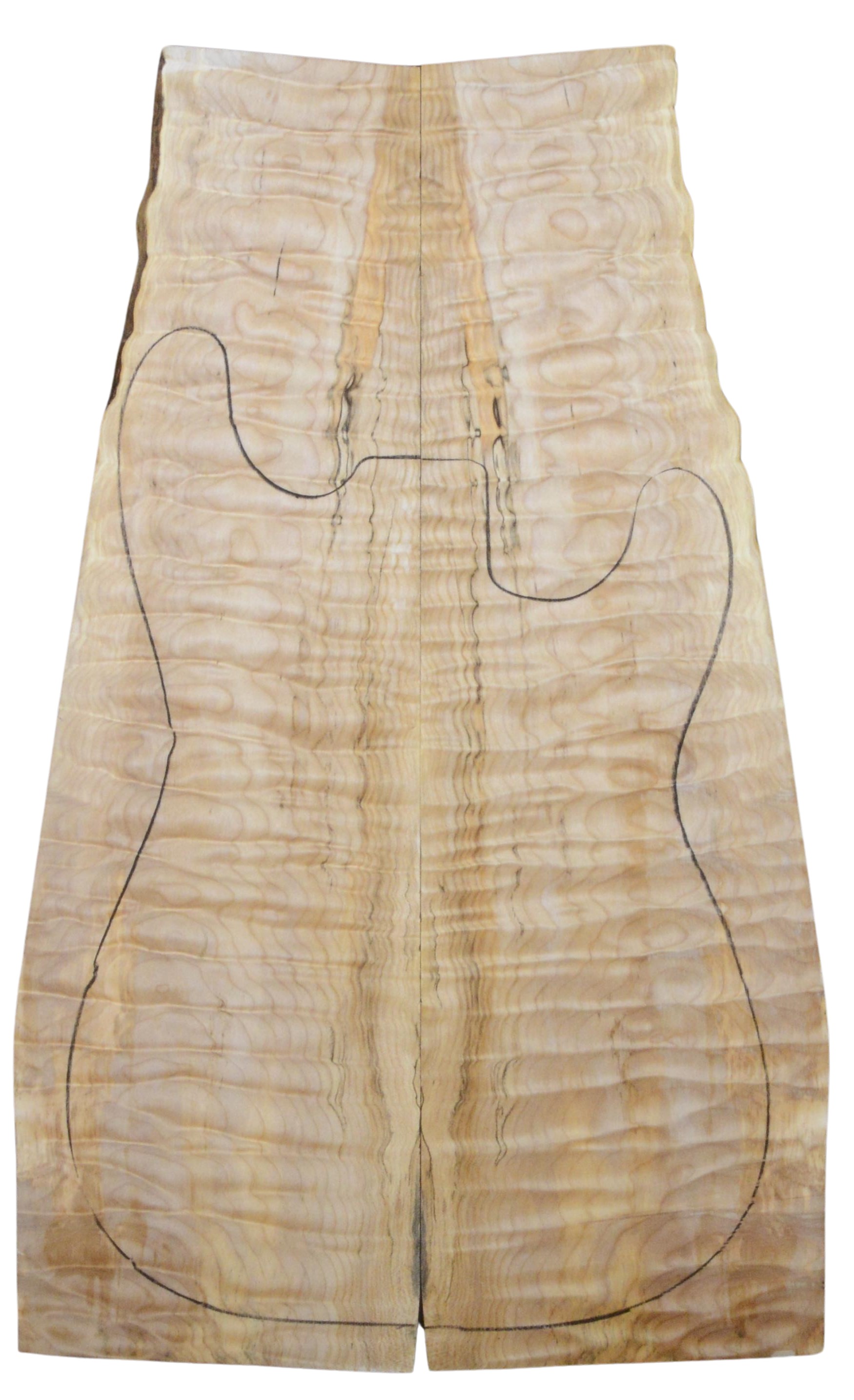 Maple (Big Leaf) GuitarSolidBodyTopATC L20176.G.001