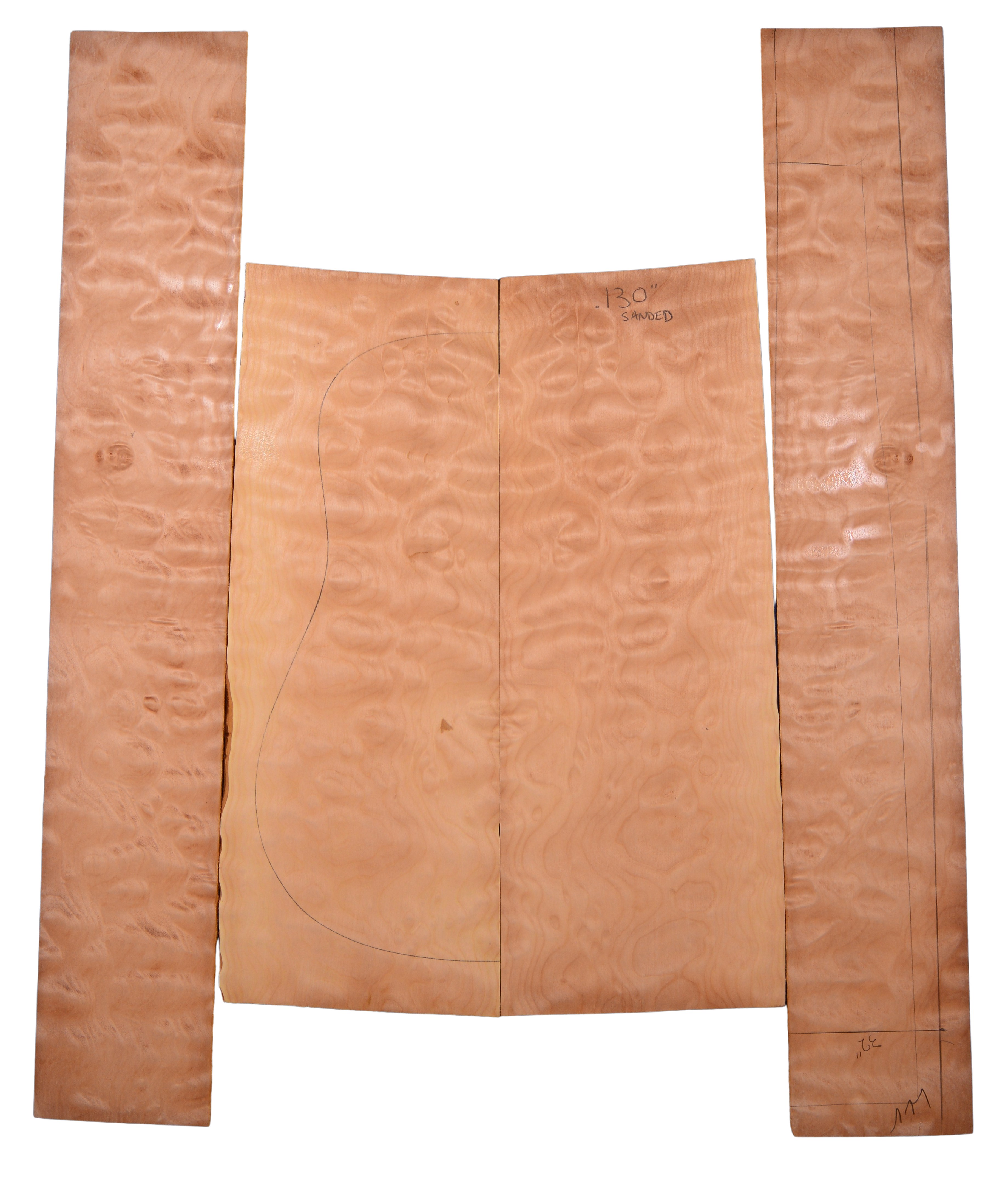 Maple (Bigleaf Quilt) - Guitar Only GuitarSet4pcATC L26576.G.003
