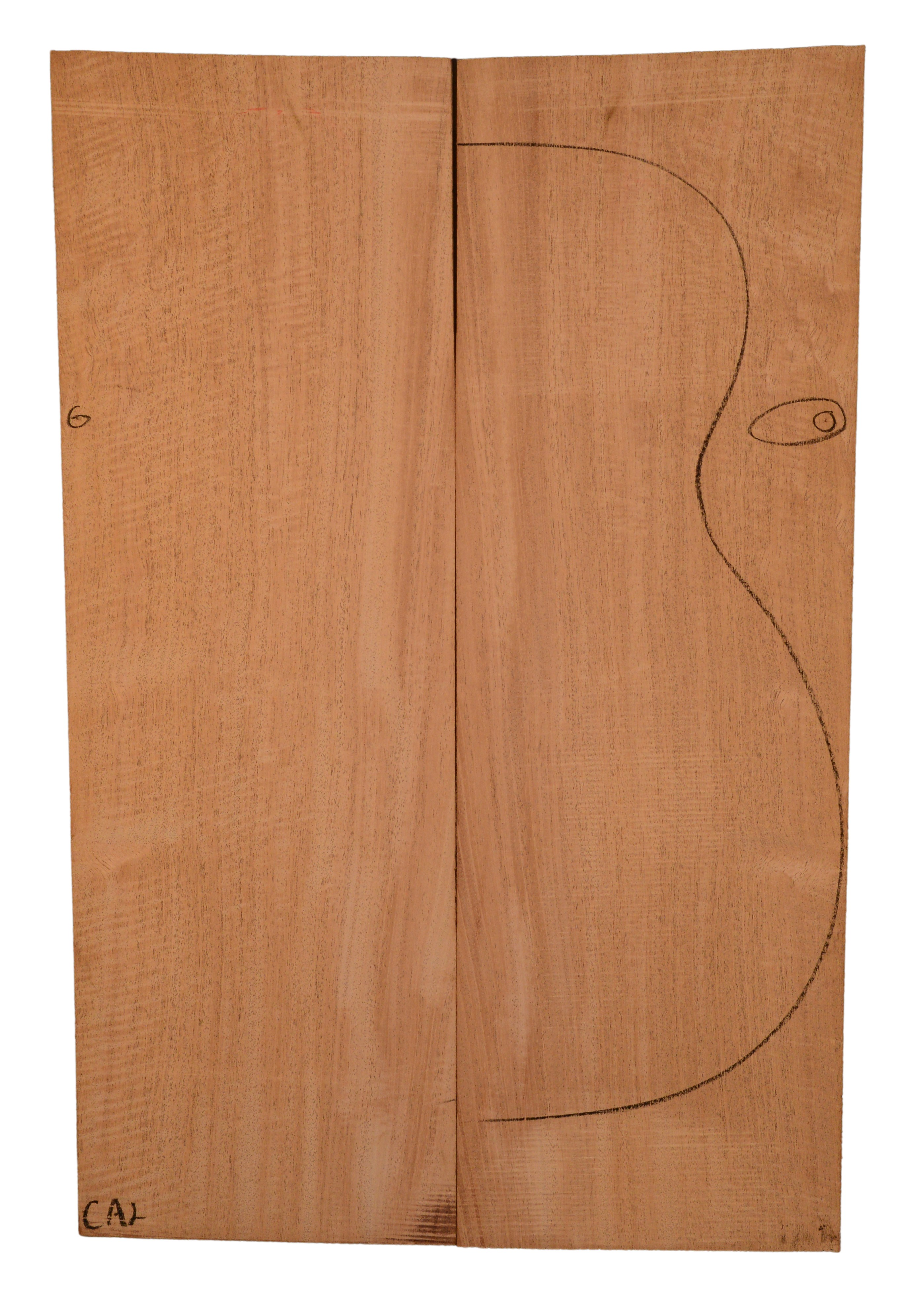 Mahogany (Genuine) GuitarBack2pcATC L437.GMAH4.052