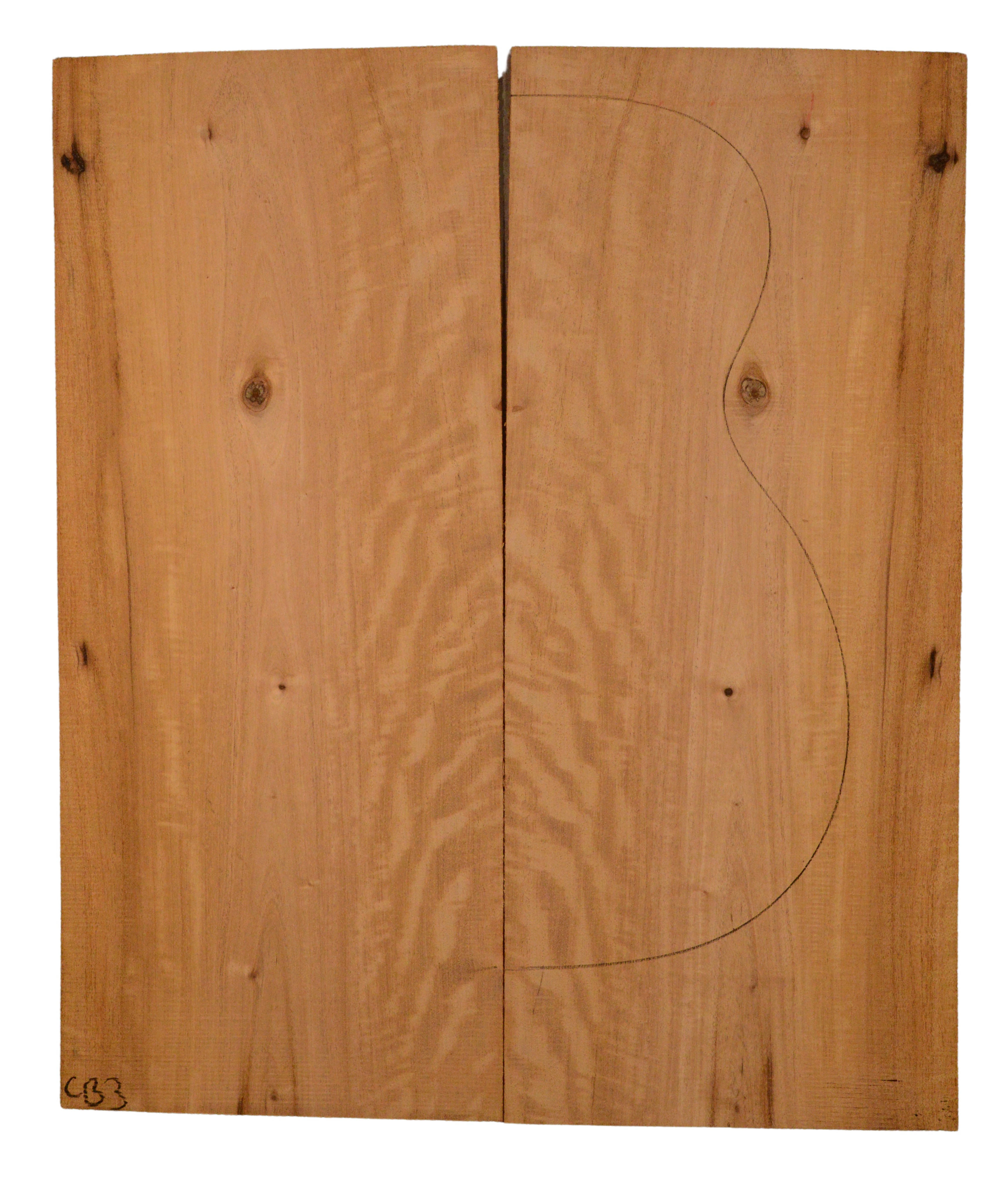 Mahogany (Genuine) GuitarBack2pcATC L437.GMAH4.095