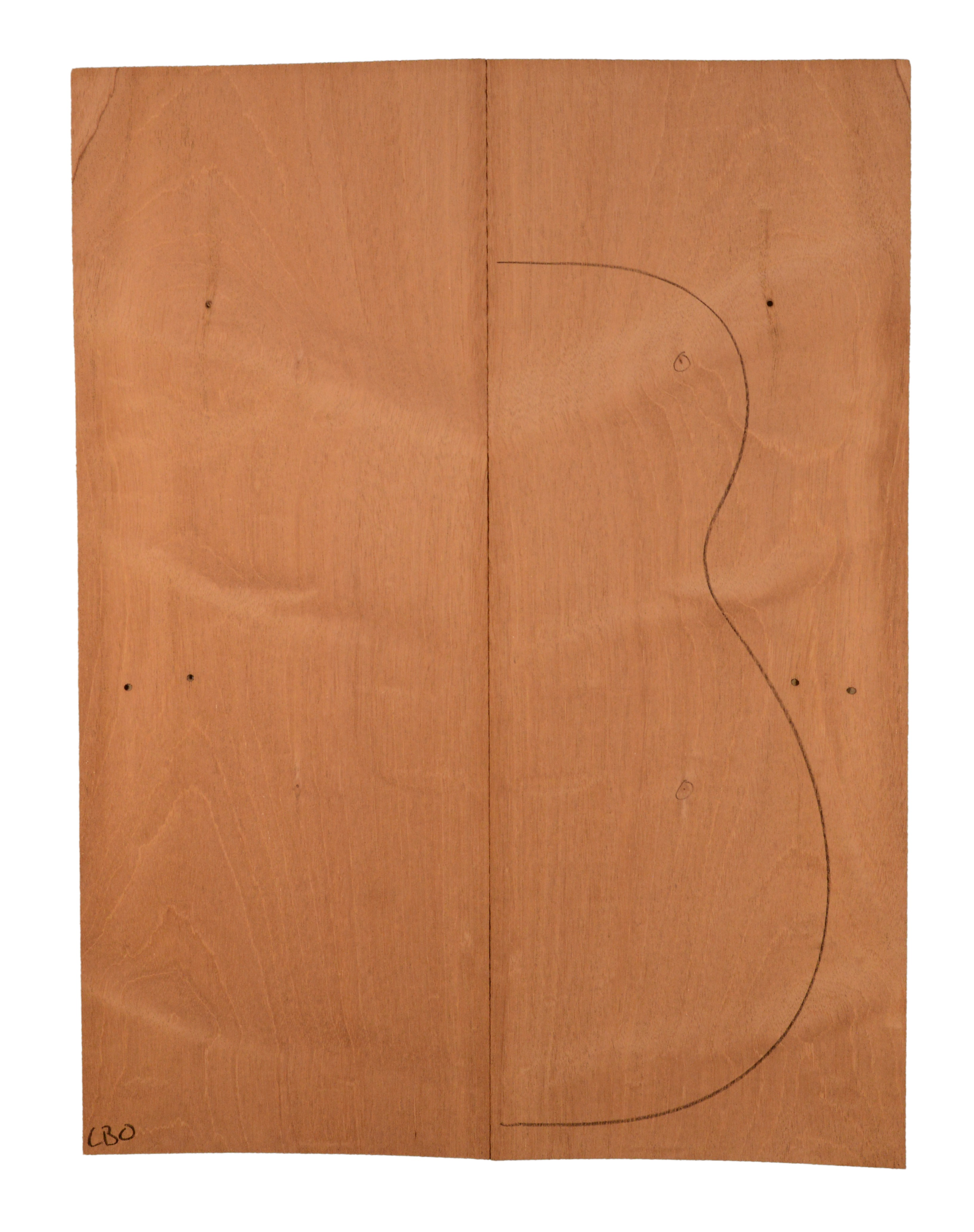 Mahogany (Genuine) GuitarBack2pcATC L438.GMAH3.215