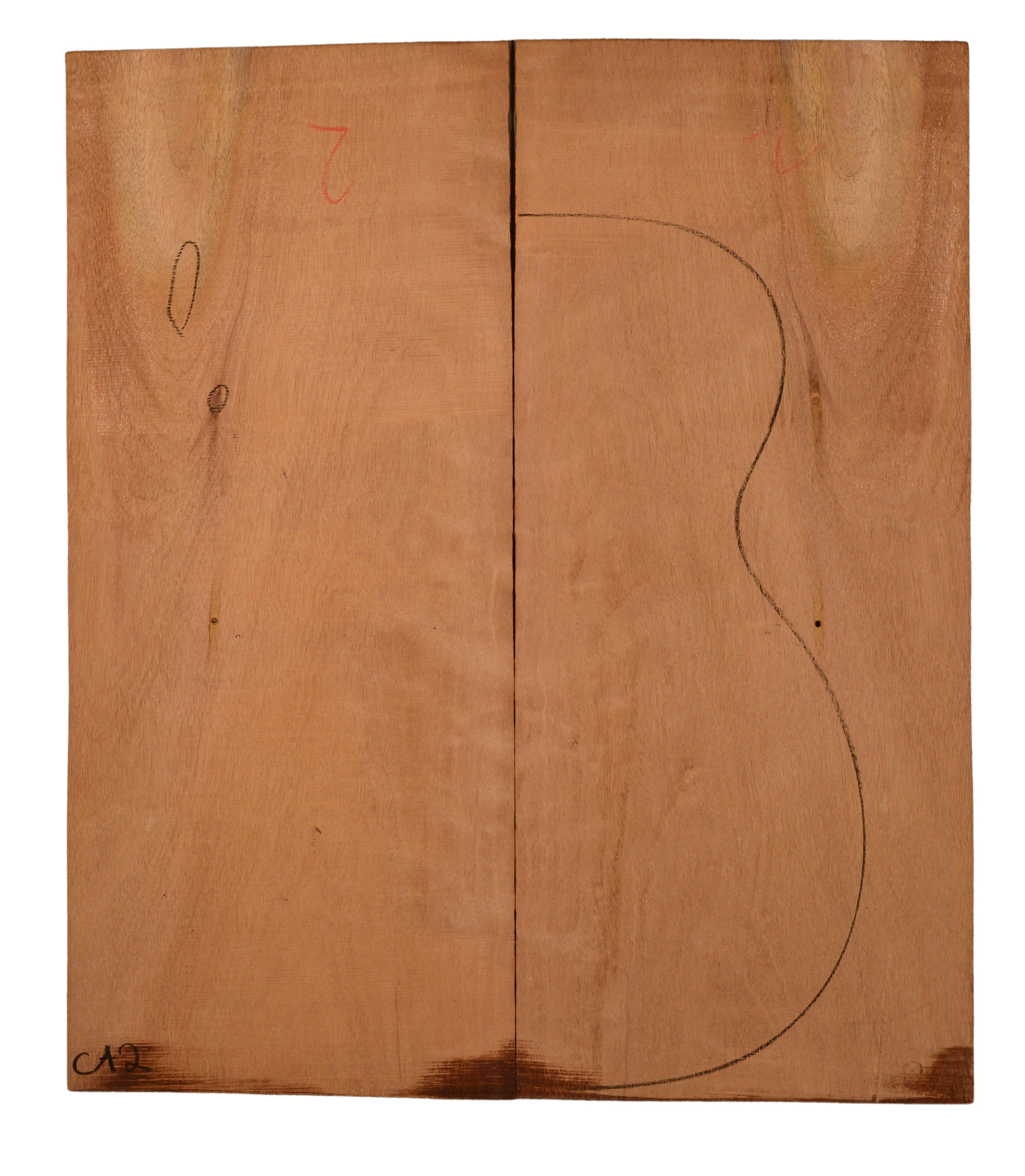 Mahogany (Genuine) GuitarBack2pcATC L438.GMAH3.390
