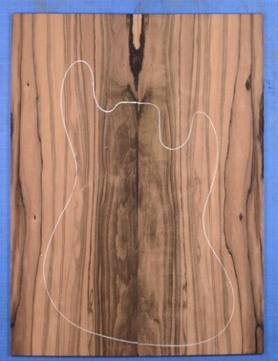 Ebony (Macassar) GuitarSolidBodyTopATC M1713.G.002
