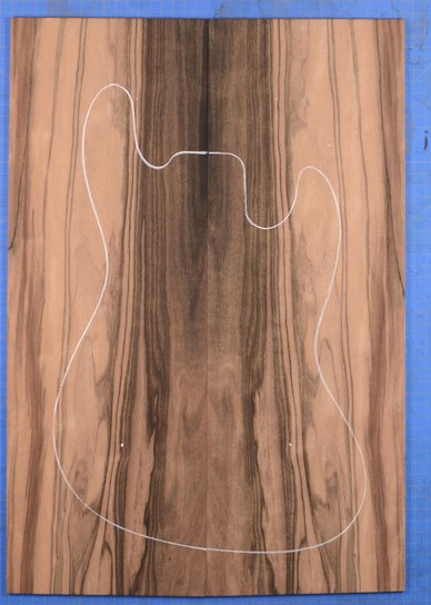 Ebony (Macassar) GuitarSolidBodyTopATC M1713.G.004