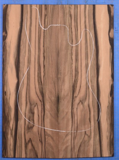 Ebony (Macassar) GuitarSolidBodyTopATC M1713.G.006