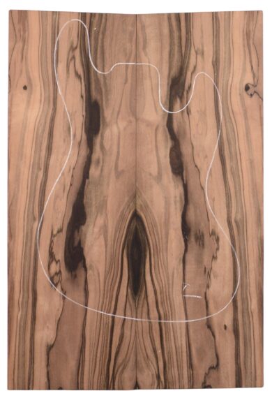Ebony (Macassar) GuitarSolidBodyTopATC M1713.G.007