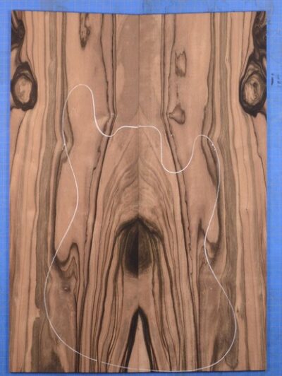 Ebony (Macassar) GuitarSolidBodyTopATC M1713.G.008