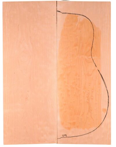 Maple (Big Leaf) GuitarBack2pcATC M2843.G.005
