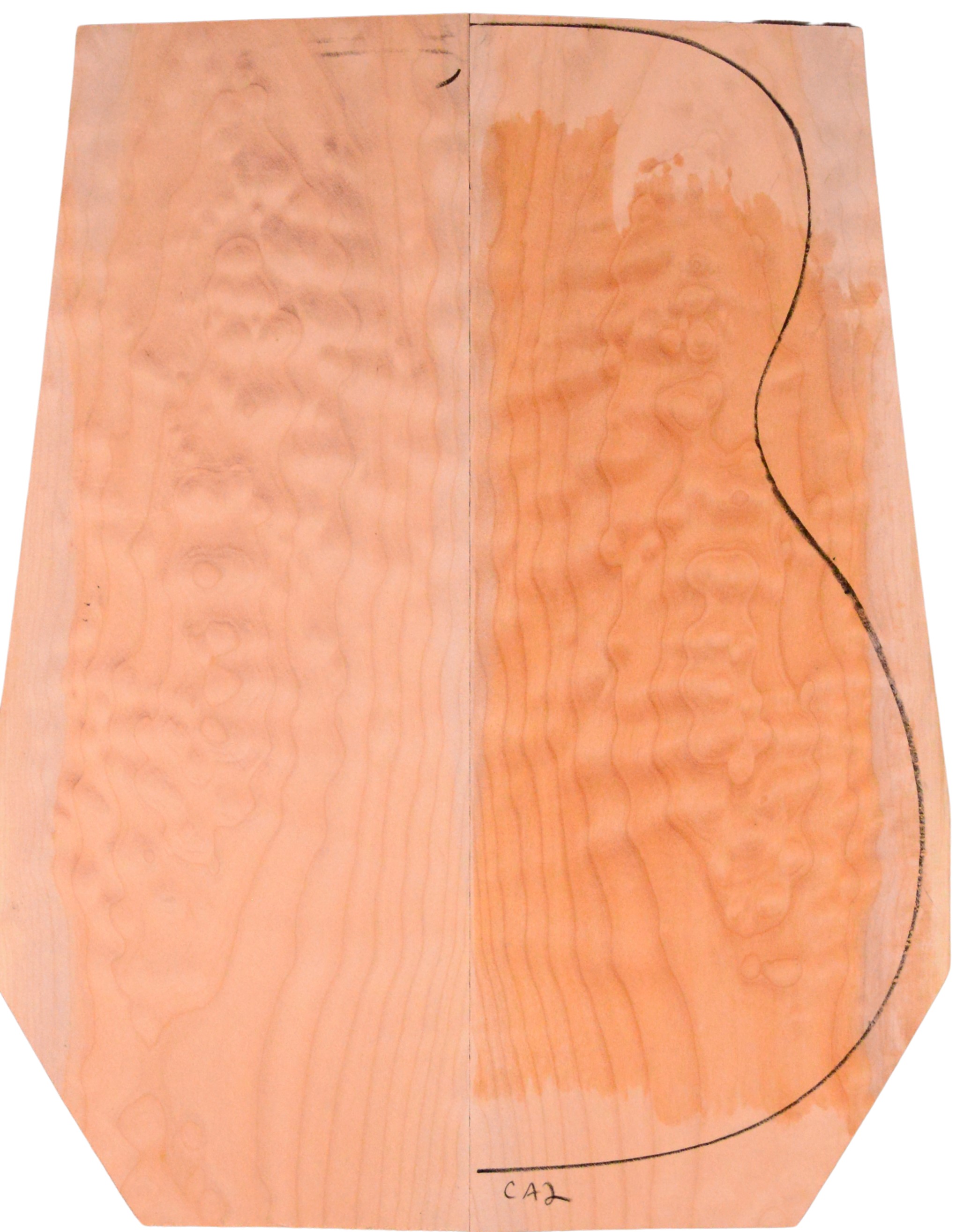 Maple (Big Leaf) GuitarBack2pcATC M2843.G.019