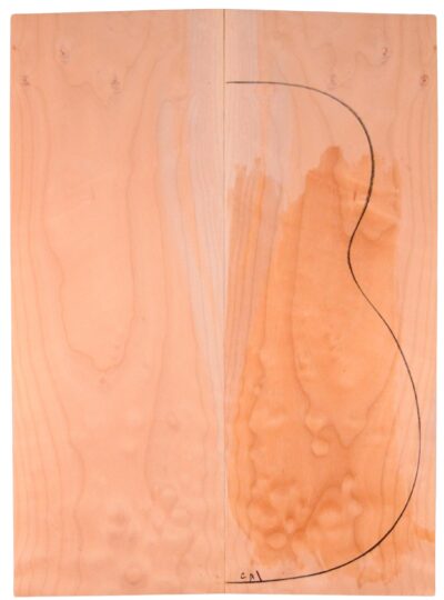 Maple (Big Leaf) GuitarBack2pcATC M2843.G.021