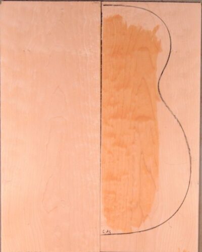 Maple (Big Leaf) GuitarBack2pcATC M2843.G.024