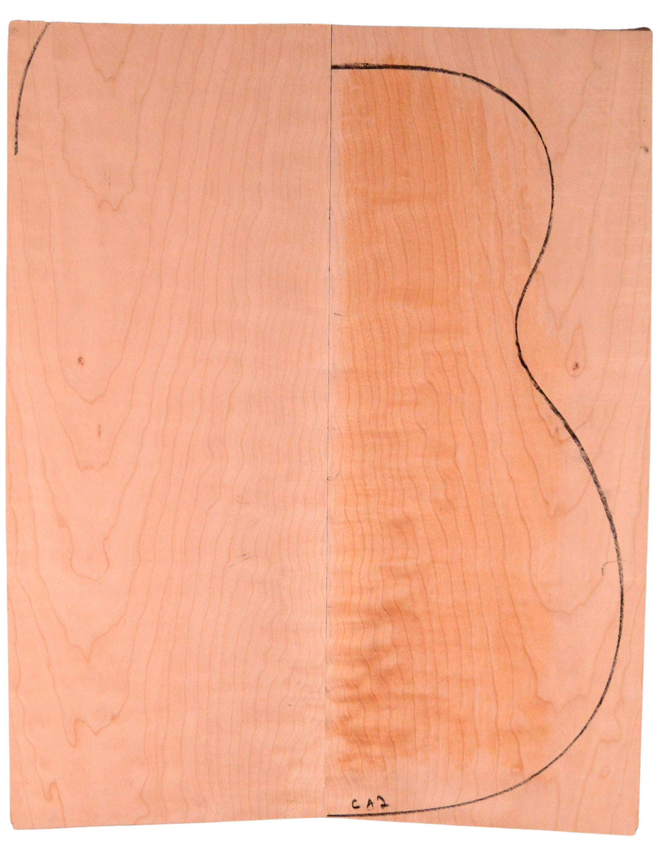Maple (Big Leaf) GuitarBack2pcATC M2843.G.030