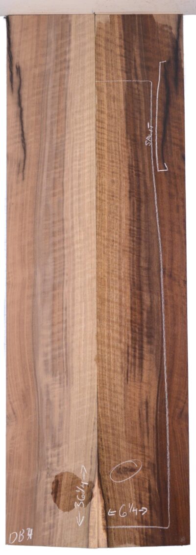 Walnut (Bastogne) GuitarSides2pcATC M3317.G.029
