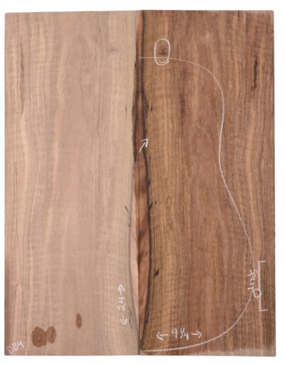 Walnut (Bastogne) GuitarBack2pcATC M3317.G.033