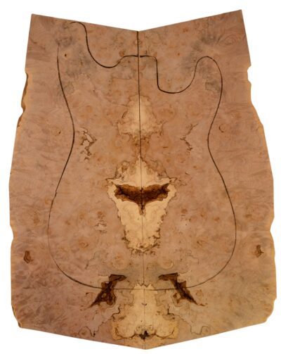 Maple (Big Leaf) GuitarSolidBodyTopATC SPLTBURL.G.021