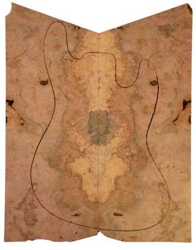 Maple (Big Leaf) GuitarSolidBodyTopATC SPLTBURL.G.028