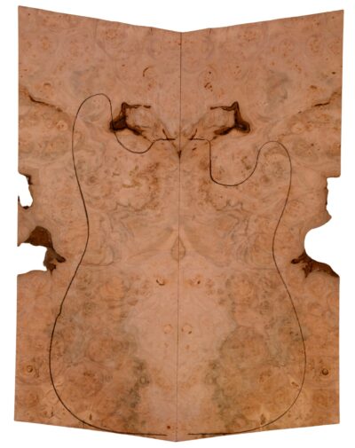 Maple (Big Leaf) GuitarSolidBodyTopATC SPLTBURL.G.030