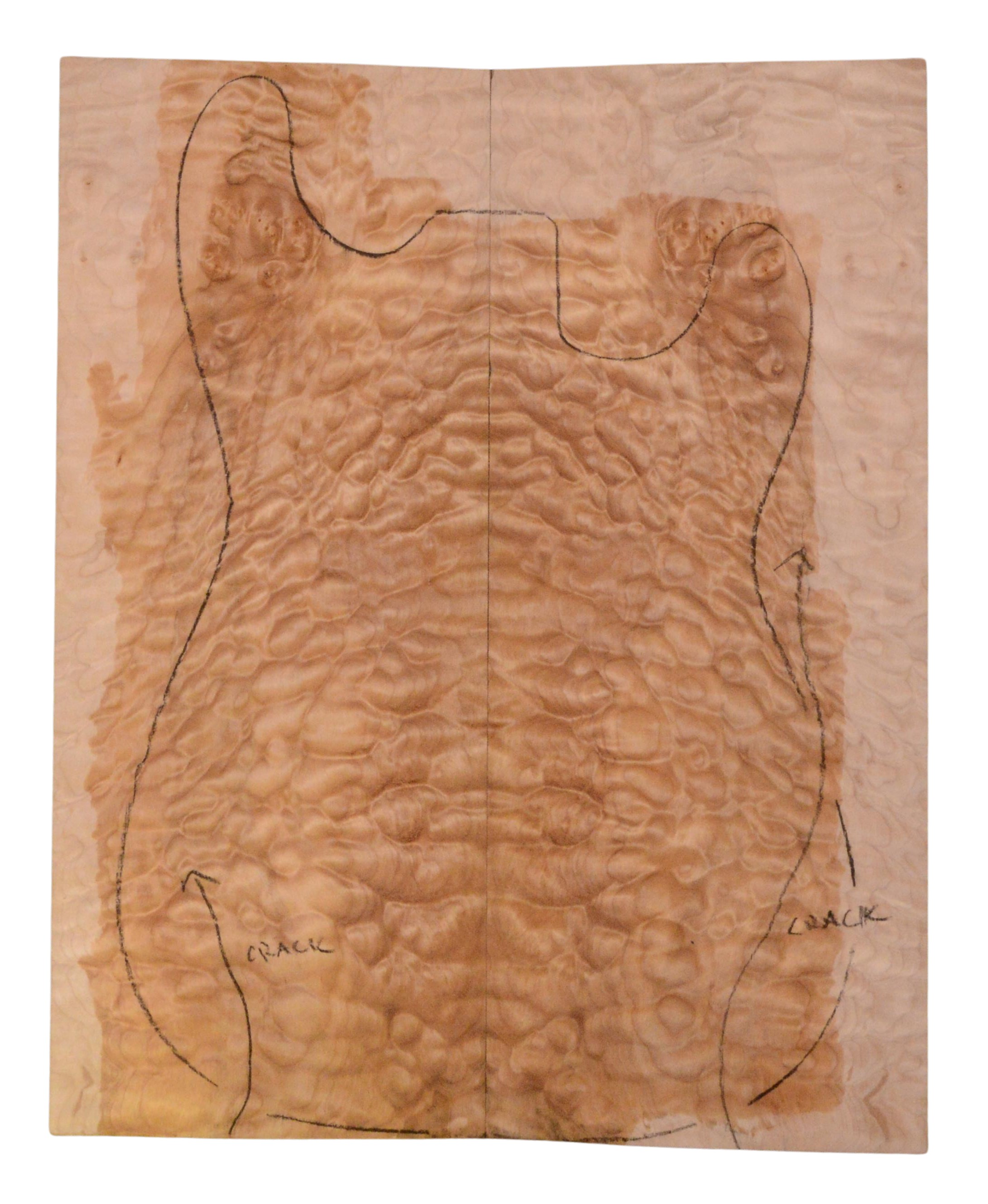 Maple (Big Leaf) GuitarSolidBodyTopATC 23965.G.048