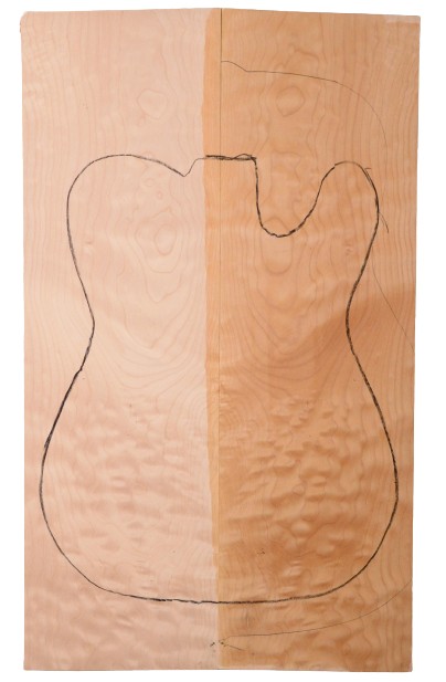 Maple (Big Leaf) GuitarSolidBodyTopATC C3370.G.118
