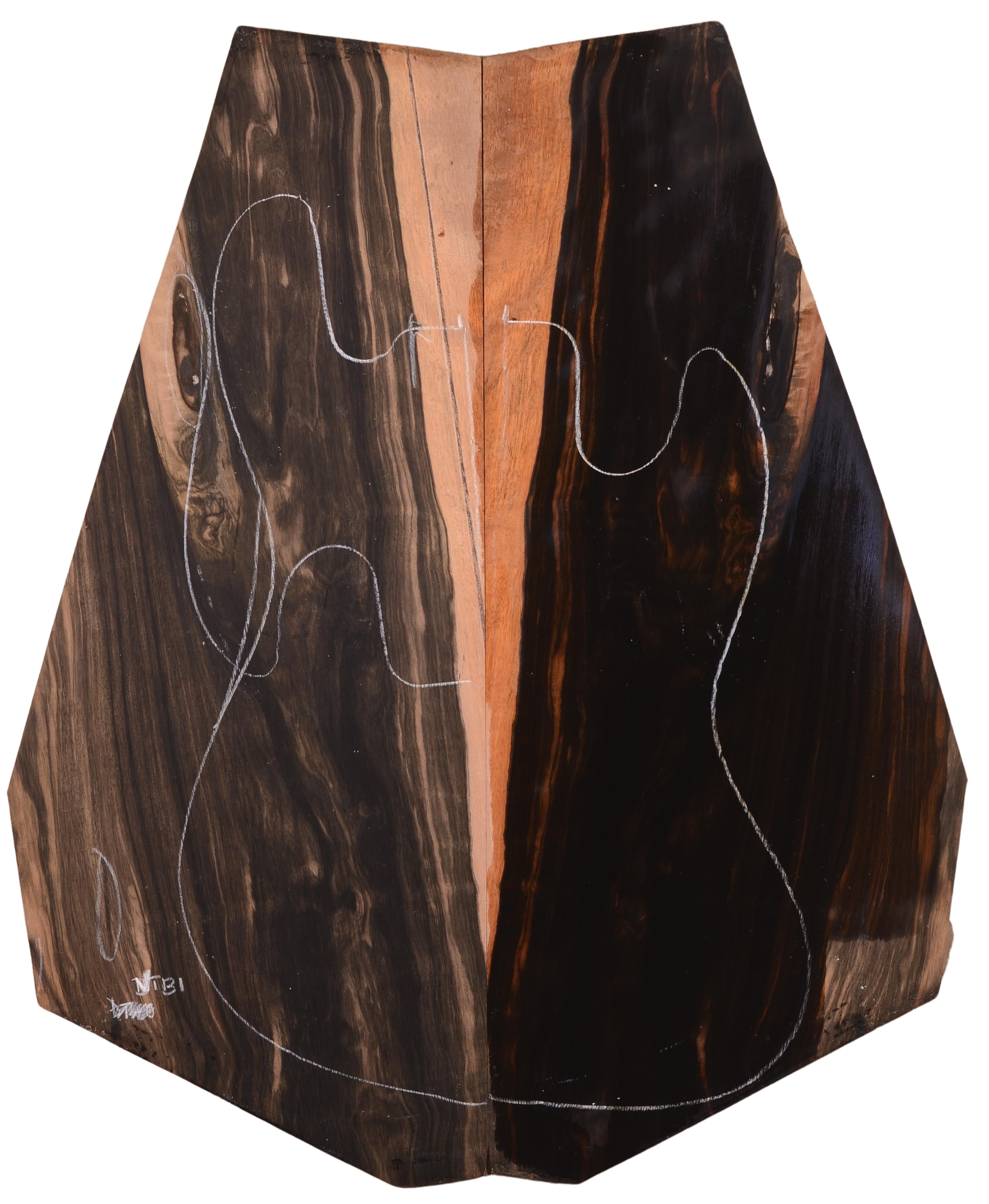 Ebony (Macassar) GuitarSolidBodyTopATC EB.0002.G.032