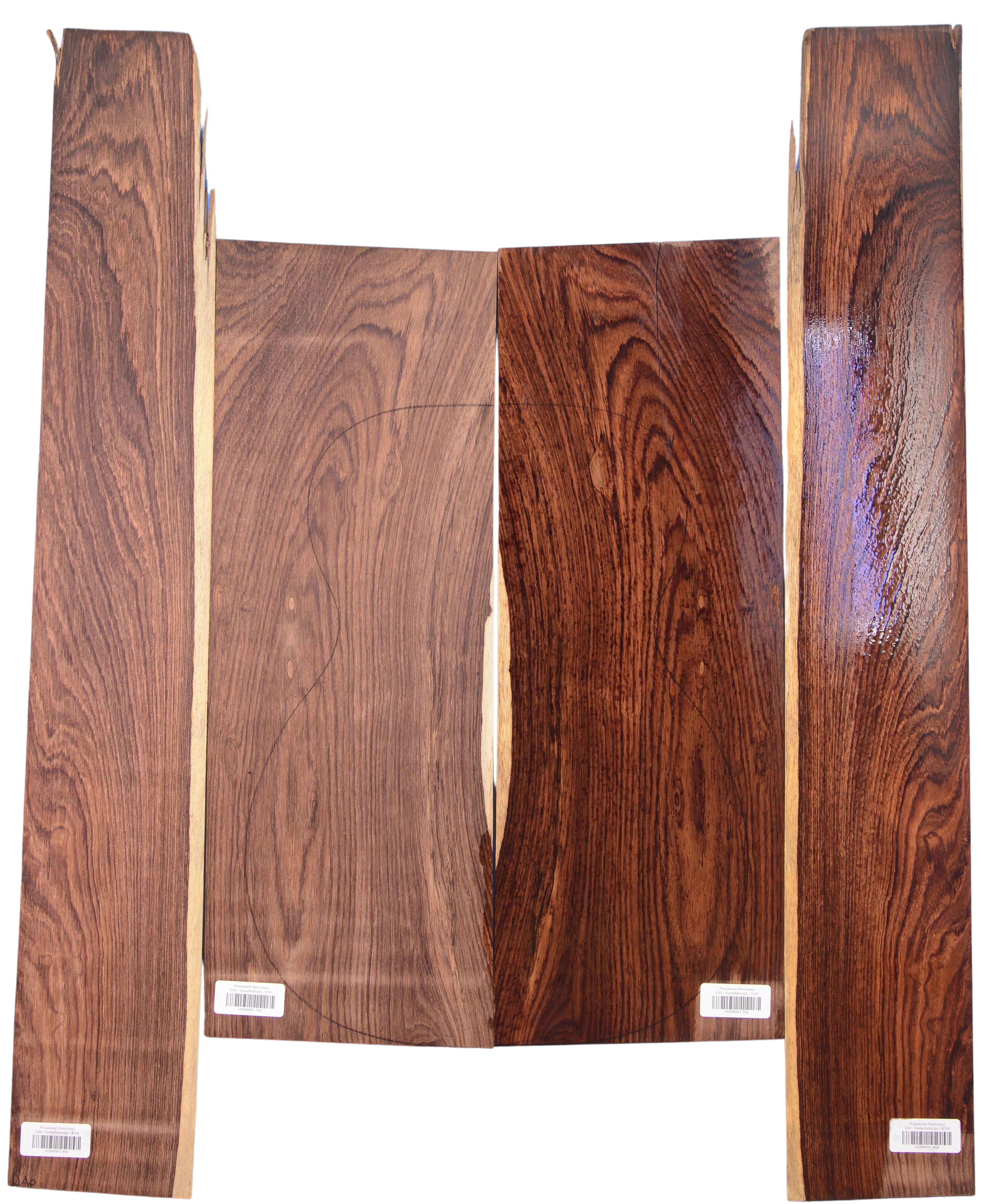 Rosewood (Honduras) GuitarSet4pcATC HONRW1.G.1031